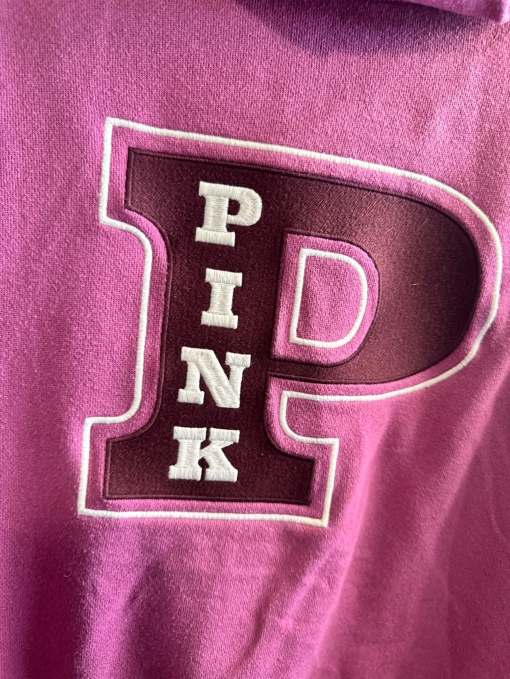 PINK Victoria Secret Zip-Up Hoodie in Bright Pink - Picture 3 of 7